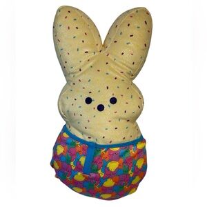 Build A Bear Peeps Party Cake Bunny Yellow Confetti 16" Plush with Shorts